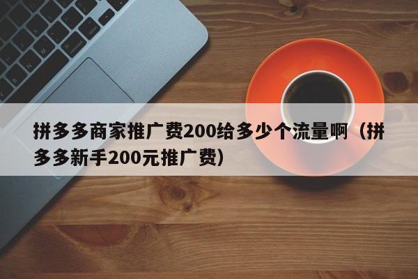 拼多多商家推广费200给多少个流量啊（拼多多新手200元推广费）