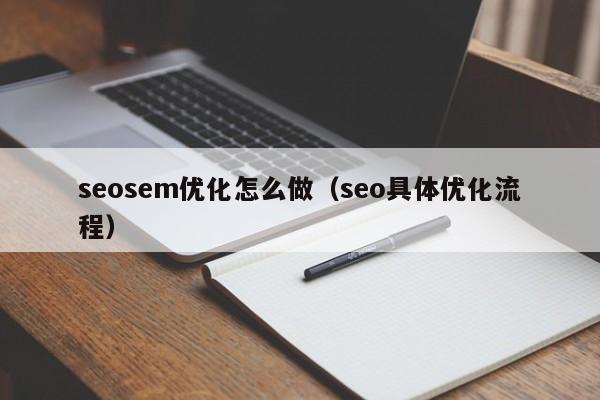 seosem优化怎么做（seo具体优化流程）